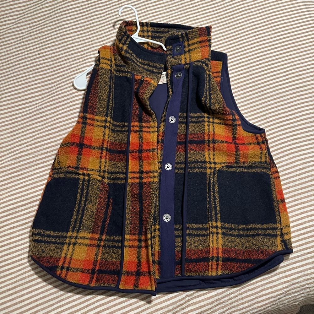 Free People checkered vest oversized